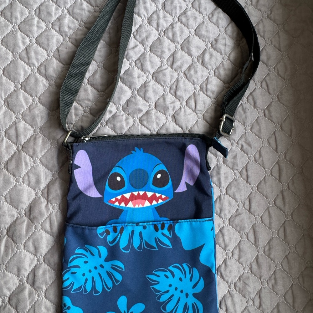 Blue Stitch Crossbody Bag